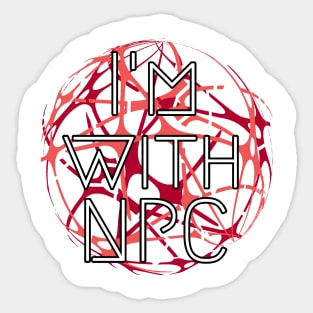 Gamer Nerd Virtual Reality NPC Relationship Idea Sticker